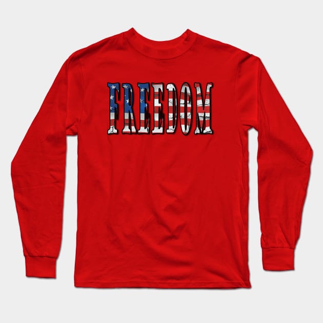 Freedom Long Sleeve T-Shirt by Liftedguru Arts